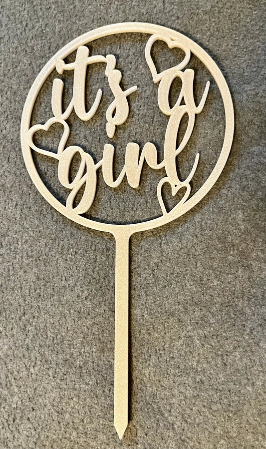 Its a Girl Cake topper