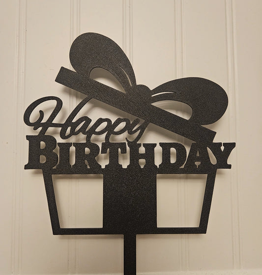 Happy birthday present Cake topper
