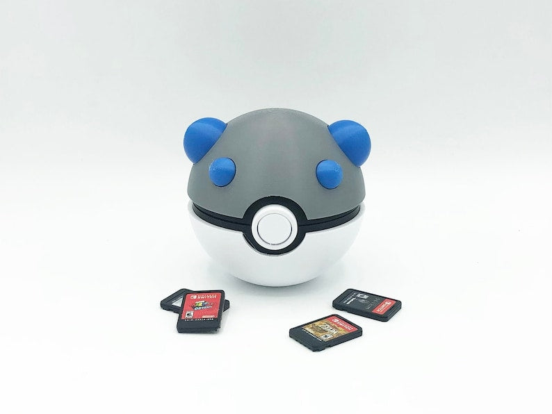 Poke Ball Switch Game Cartridge 3D Printed Storage Case
