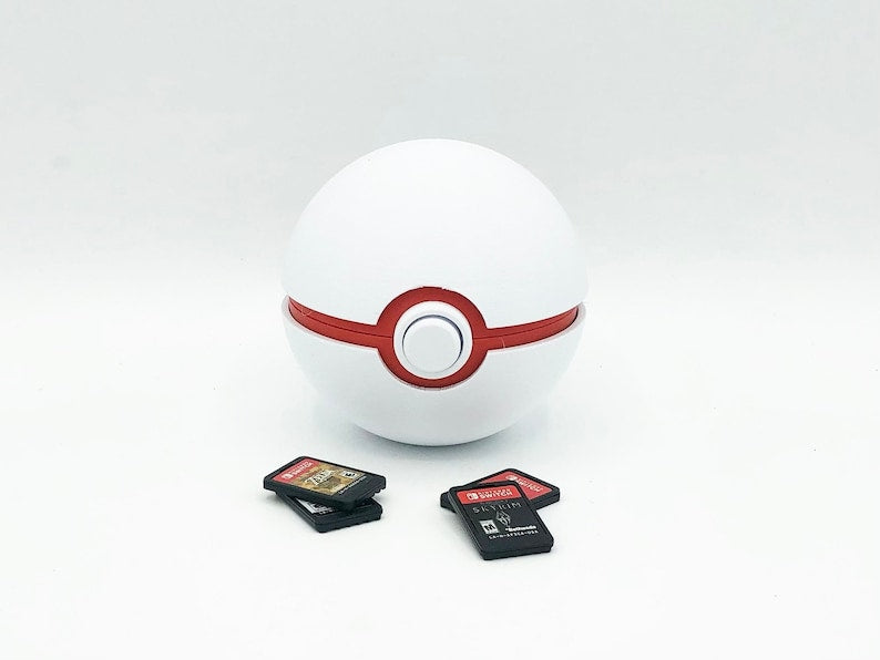 Poke Ball Switch Game Cartridge 3D Printed Storage Case
