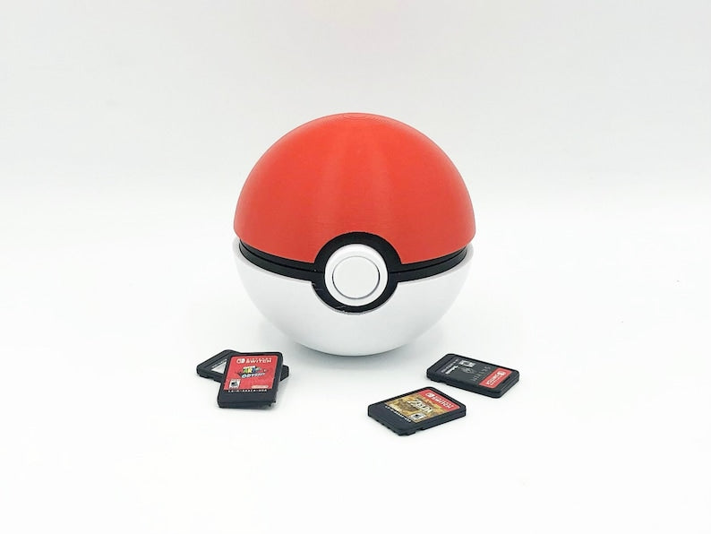 Poke Ball Switch Game Cartridge 3D Printed Storage Case