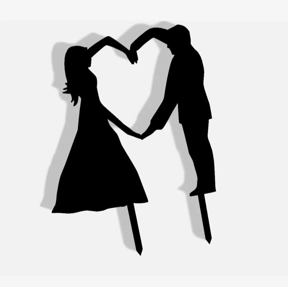 heart cake topper